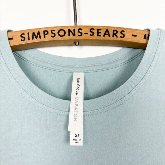 Aritzia The Group Babaton  Womens XS Baby Blue Bodycon Mini Dress Summer - Picture 3 of 4